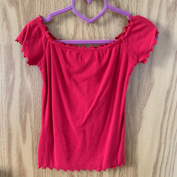 3/$15 Hollister // Ribbed Off Shoulder Top - Picture 2 of 3